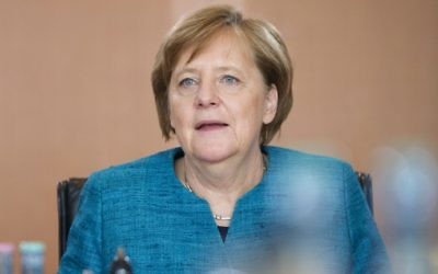 German Chancellor Angela Merkel at German government's weekly cabinet meeting at the Chancellery in Berlin on April 12, 2017. (AFP Photo/Steffi Loos) German Chancellor Angela Merkel at German government's weekly cabinet meeting at the Chancellery in Berlin on April 12, 2017. (AFP Photo/Steffi Loos)