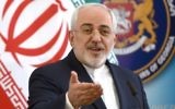 Iranian Foreign Minister Mohammed Javad Zarif speaks during a joint press conference with his Georgian counterpart following their meeting in Tbilisi on April 18, 2017. (AFP Photo/Vano Shlamov)