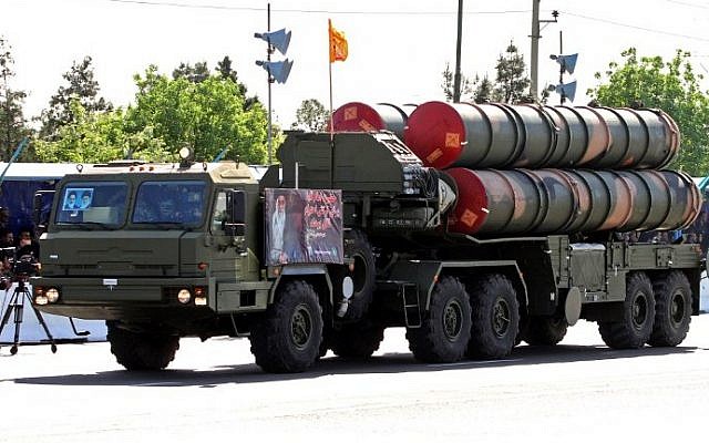 An Iranian military truck carries parts of the S-300 air defense missile system during a parade on the occasion of the country's Army Day, on April 18, 2017, in Tehran. (AFP Photo/Atta Kenare) An Iranian military truck carries parts of the S-300 air defense missile system during a parade on the occasion of the country's Army Day, on April 18, 2017, in Tehran. (AFP Photo/Atta Kenare)
