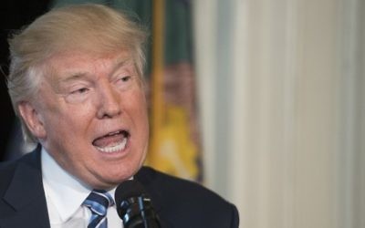 US President Donald Trump speaks at the US Treasury Department in Washington, DC, April 21, 2017. (AFP Photo/Jim Watson)