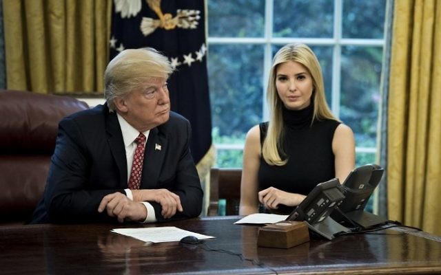 US President Donald Trump (L) and Ivanka Trump listen while speaking via video with NASA astronauts aboard the International Space Station from the Oval Office of the White House on April 24, 2017. (AFP Photo/Brendan Smialowski) US President Donald Trump (L) and Ivanka Trump listen while speaking via video with NASA astronauts aboard the International Space Station from the Oval Office of the White House on April 24, 2017. (AFP Photo/Brendan Smialowski)