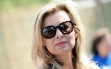 This file photo taken on August 19, 2015 shows French journalist and author Valerie Trierweiler looking on at the Champ de Mars, next to the Eiffel Tower in Paris (AFP/Miguel Medina)