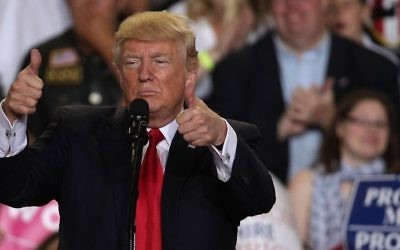 US President Donald Trump speaks to supporters during a rally in Harrisburg, Pennsylvania on April 29, 2017. (Alex Wong/Getty Images/AFP) US President Donald Trump speaks to supporters during a rally in Harrisburg, Pennsylvania on April 29, 2017. (Alex Wong/Getty Images/AFP)
