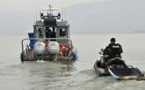 Police search for three youths who went missing on the Sea of Galilee on April 13, 2017. (Police spokesperson)