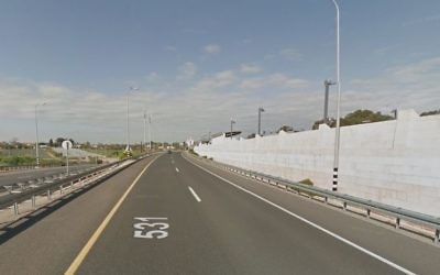 Route 531 in central Israel. (Screen capture: Google Street View)