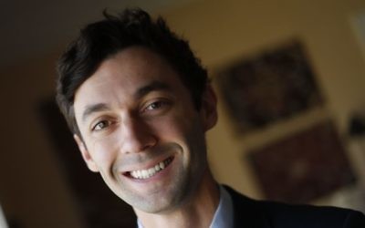 Jewish Democratic candidate for Georgia's 6th Congressional District Jon Ossoff poses for a portrait in Atlanta, February 10, 2017. (AP/John Bazemore, file)