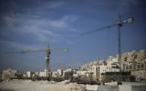 An illustrative photo of construction of new apartment buildings in Har Homa in East Jerusalem, October 28, 2014. (Hadas Parush/Flash90)