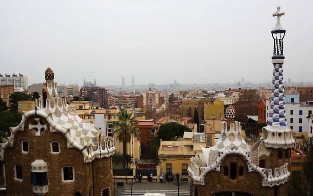A view of the city of Barcelona from the top of a hill in Antoni Gaudi's Park Guell on January 29th, 2016.
(Esther Rubyan/Flash90) A view of the city of Barcelona from the top of a hill in Antoni Gaudi's Park Guell on January 29th, 2016.
(Esther Rubyan/Flash90)