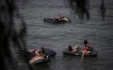 Illustrative photo of Israelis at the Sea of Galilee on April 26, 2016. (Hadas Parush/Flash90)