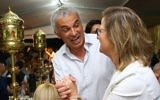 Finance Minister Moshe Kahlon attends a Jewish Moroccan celebration of Mimuna in the southern city of Ashkelon, on April 17, 2017 (Flash90)