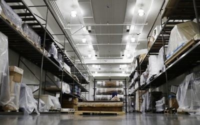 The Large Artifacts Vault is seen at the US Holocaust Memorial Museum's David and Fela Shapell Family Collections, Conservation and Research Center in Bowie, Md., Monday, April 24, 2017. (AP Photo/Carolyn Kaster)