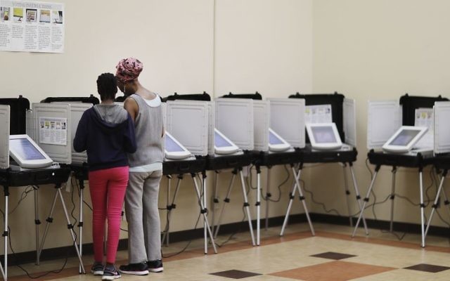 A voter casts a ballot in a special election in Atlanta, Tuesday, April 18, 2017. (AP Photo/David Goldman) 