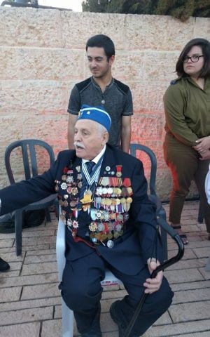 Max Privler at the dress rehearsal for Yad Vashem's Holocaust Remembrance ceremony. (Yaakov Schwartz/ Times of Israel)
