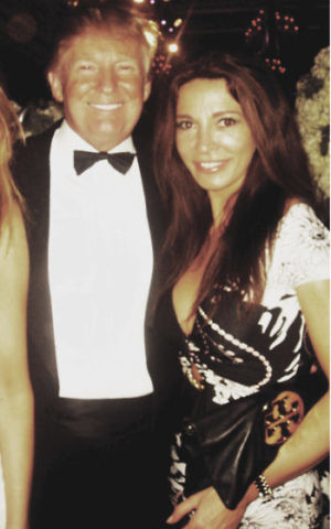 Mira Tzur met Donald and Melania Trump at a New Year’s Eve party in 2011. (Courtesy of Tzur)