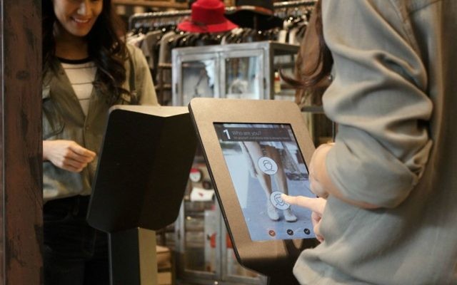 Invertex's product is a mix of software and hardware. This picture show how its launchpad scans the feet. (Courtesy)