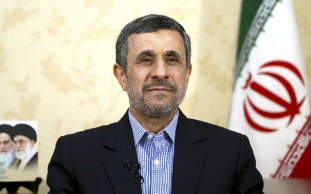 Former Iranian president Mahmoud Ahmadinejad gives an interview to The Associated Press at his office, in Tehran, Iran, Saturday, April 15, 2017. (AP Photo/Ebrahim Noroozi) Former Iranian president Mahmoud Ahmadinejad gives an interview to The Associated Press at his office, in Tehran, Iran, Saturday, April 15, 2017. (AP Photo/Ebrahim Noroozi)