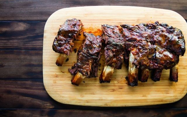 Maple Glazed Rack of Ribs. (Miriam Pascal/via JTA) Maple Glazed Rack of Ribs. (Miriam Pascal/via JTA)