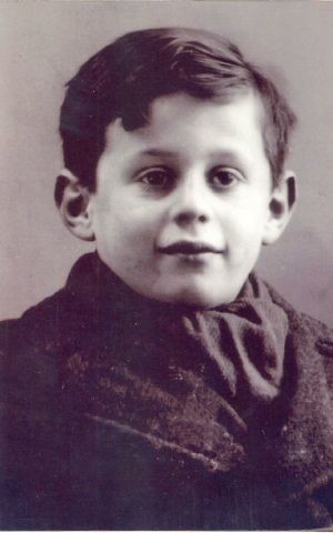 The mug shot of Mordecai Paldiel from when he was arrested with his family by the Swiss at age six. (Courtesy) The mug shot of Mordecai Paldiel from when he was arrested with his family by the Swiss at age six. (Courtesy)