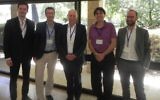 Members of Bar Ilan's QUEST Center, Prof. Avi Peer and Dr. Emanuele Dalla Torre meet in Jerusalem with the head of the European Quantum Flagship initiative, Prof. Jürgen Mlynek (Courtesy:  Segev Ben Yehuda)