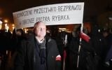 Piotr Rybak at a rally in his honor in Warsaw last year. (Krzysztof Bielawski/JTA)