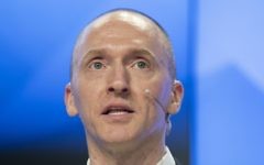 In this Dec. 12, 2016, file photo, Carter Page, a former foreign policy adviser of US President Donald Trump, speaks at a news conference at RIA Novosti news agency in Moscow, Russia. (AP Photo/Pavel Golovkin, file)