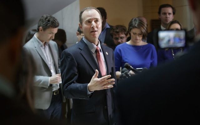 Rep. Adam Schiff, D-Calif., ranking member of the House Intelligence Committee, speaks to reporters on Capitol Hill in Washington, Thursday, March 30, 2017, about the actions of Committee Chairman Rep. Devin Nunes, R-Calif. as the panel continues to investigate Russian interference in the 2016 US presidential election and the web of contacts between President Donald Trump's campaign and Russia. (AP Photo/J. Scott Applewhite)