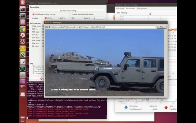 IDF technology automatically transcribes video into text. (Courtesy)