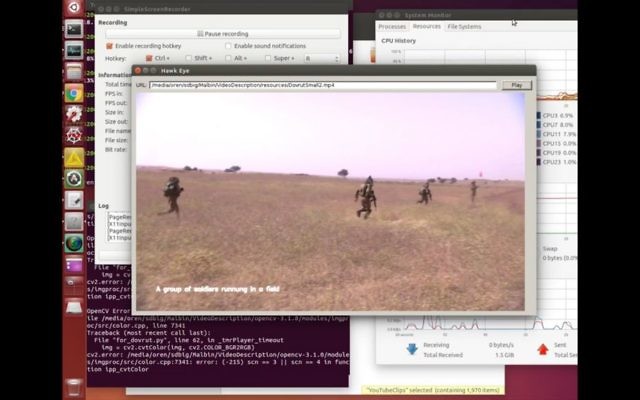 IDF technology automatically transcribes video into text. (Courtesy)