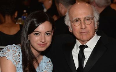 Cazzie David with her father Larry David at a ceremony honoring Mel Brooks at the Dolby Theatre in Hollywood, June 6, 2013. (Michael Kovac/WireImage)