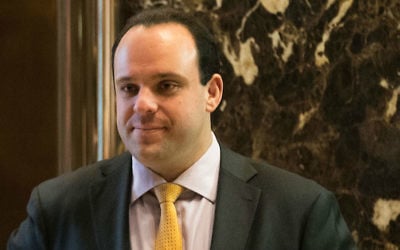 Boris Epshteyn in the lobby of Trump Tower in New York City, Nov. 11, 2016. (Drew Angerer/Getty Images via JTA)