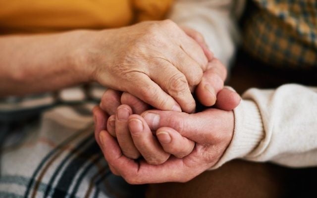 Close-up of holding seniors hands. (iStock via JTA) Close-up of holding seniors hands. (iStock via JTA)