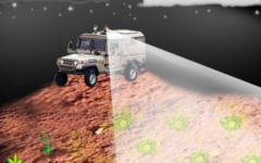 Illustration of  a possible application of a system to remotely detect buried landmines using a bacterial sensor (Credit: Hebrew University)