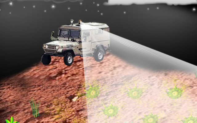 Illustration of a possible application of a system to remotely detect buried landmines using a bacterial sensor (Credit: Hebrew University) Illustration of a possible application of a system to remotely detect buried landmines using a bacterial sensor (Credit: Hebrew University)
