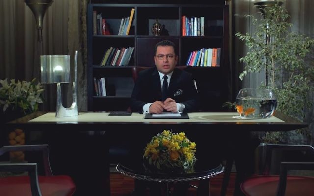 Saeed Karimian, the founder of Iranian satellite television network, in 2015 (screen capture: YouTube) Saeed Karimian, the founder of Iranian satellite television network, in 2015 (screen capture: YouTube)