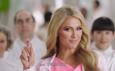 Paris HIlton introduces the NanoDrop water product in a mock ad released by SodaStream on March 29, 2017. (Screen capture/YouTube)