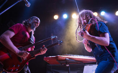 Yossi Sassi and Michael Greilsammer jam for their collaborative effort on Greilsammer's latest album, "5x2" (Courtesy Michael Greilsammer)