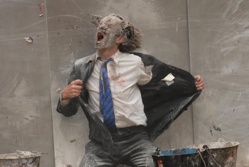 Olivier De Sagazan in 'Transfiguration,' which he'll perform at the 2017 Israel Festival (Courtesy Didier Carluccio)