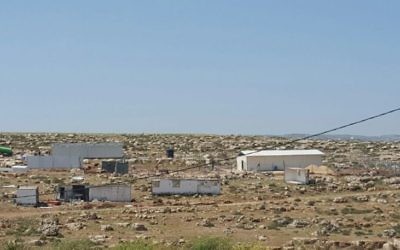 A new outpost being constructed near the settlement of Adam, east of the West Bank city of Ramallah, seen on April 19, 2017. (courtesy/ Peace Now)