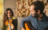 Tamar&Netanel, the American folk-singing Israeli duo, performs at Jerusalem's Confederation House on Thursday, April 20, 2017 (Courtesy Yarden Lior)