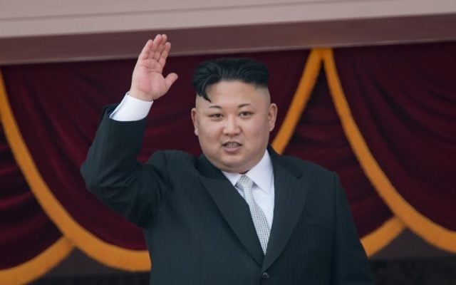 This file photo taken on April 15, 2017 shows North Korean leader Kim Jong-Un waving from a balcony of the Grand People's Study house following a military parade marking the 105th anniversary of the birth of late North Korean leader Kim Il-Sung, in Pyongyang. (AFP/Ed Jones) This file photo taken on April 15, 2017 shows North Korean leader Kim Jong-Un waving from a balcony of the Grand People's Study house following a military parade marking the 105th anniversary of the birth of late North Korean leader Kim Il-Sung, in Pyongyang. (AFP/Ed Jones)