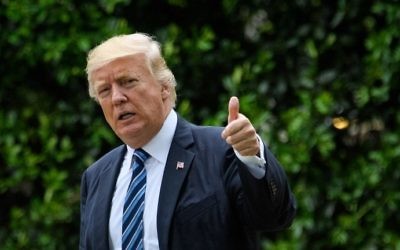 US President Donald Trump on the South Lawn of the White House on May 4, 2017. (AFP Photo/Mandel Ngan)