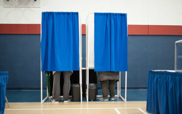 French citizens vote at Collège Stanislas in Montreal, Canada, Saturday, May 6. (Catherine Legault/AFP)