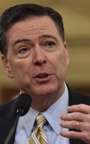 This file photo taken on March 20, 2017 shows FBI Director James Comey during the House Permanent Select Committee on Intelligence hearing on Russian actions during the 2016 election campaign on Capitol Hill in Washington, DC. (AFP PHOTO / Nicholas Kamm)