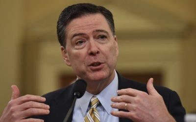This file photo taken on March 20, 2017 shows then FBI director James Comey  during the House Permanent Select Committee on Intelligence hearing on Russian actions during the 2016 election campaign on Capitol Hill in Washington, DC. (AFP Photo/Nicholas Kamm)