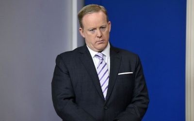 Press Secretary Sean Spicer listens to National Security Adviser H. R. McMaster during a press briefing at the White House in Washington, DC on May 16, 2017. (AFP PHOTO / Olivier Douliery) Press Secretary Sean Spicer listens to National Security Adviser H. R. McMaster during a press briefing at the White House in Washington, DC on May 16, 2017. (AFP PHOTO / Olivier Douliery)