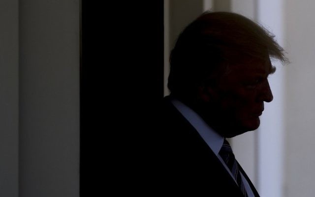 US President Donald Trump in the West Wing of the White House in Washington, DC, May 16, 2017. (AFP PHOTO / SAUL LOEB) US President Donald Trump in the West Wing of the White House in Washington, DC, May 16, 2017. (AFP PHOTO / SAUL LOEB)