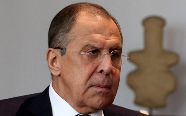 Russian Foreign Minister Sergey Lavrov looks on during a meeting with his Cypriot counterpart in Nicosia on May 18, 2017. (AFP Photo/Iakovos Hatzistavrou) Russian Foreign Minister Sergey Lavrov looks on during a meeting with his Cypriot counterpart in Nicosia on May 18, 2017. (AFP Photo/Iakovos Hatzistavrou)