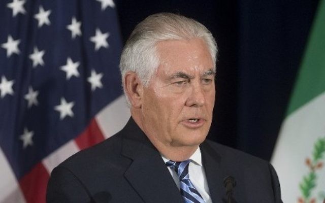 US Secretary of State Rex Tillerson speaks during a press conference at the State Department in Washington, DC, May 18, 2017. (AFP PHOTO / JIM WATSON) US Secretary of State Rex Tillerson speaks during a press conference at the State Department in Washington, DC, May 18, 2017. (AFP PHOTO / JIM WATSON)