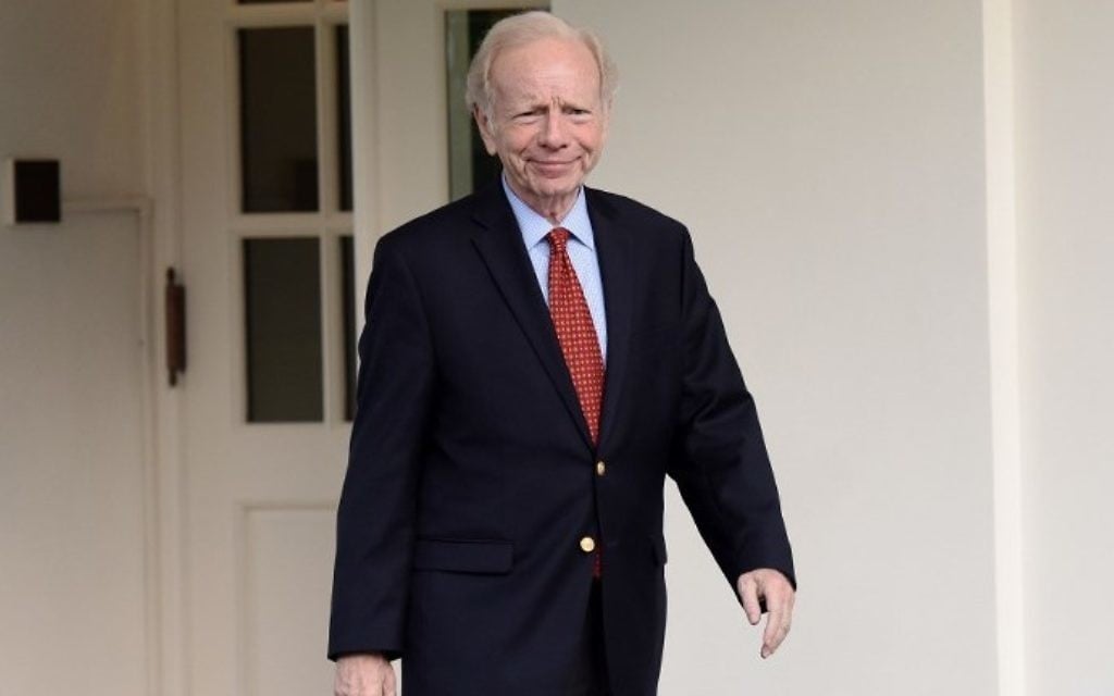 Then-US senator from Connecticut Joe Lieberman leaving the West Wing of the White House after meeting with then-US president Donald Trump, on May 17, 2017. (AFP Photo/Olivier Douliery/File)