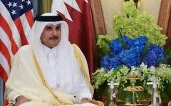 Qatar's Emir Sheikh Tamim Bin Hamad Al-Thani in Riyadh on May 21, 2017. (AFP/Mandel Ngan)